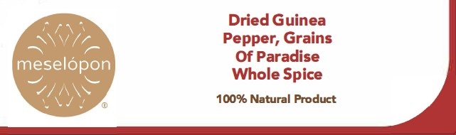 Dried Guinea Pepper, Grains Of Paradise Melegueta Peppercorn Whole Label