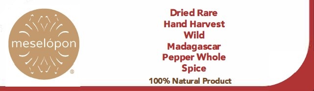 Dried Rare Hand Harvest Wild Madagascar Pepper Voatsiperifery Whole Label