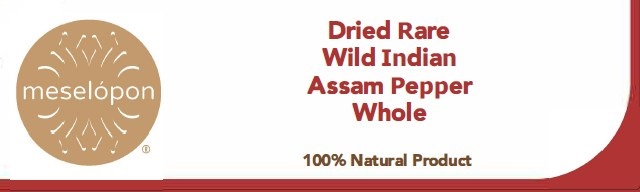 Dried Rare Wild Assam Pepper Whole Label
