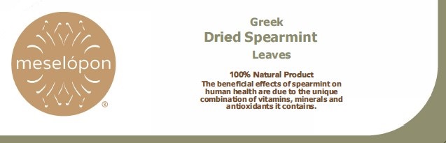 Dried Spearmint, Garden Mint Herb Leaves Label