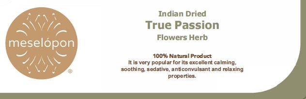 Dried True Passion Flower Herb Label
