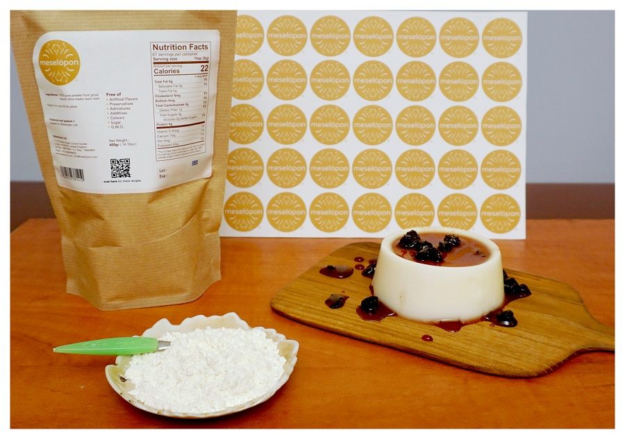 Greek Pure Chios Mastic ( Mastiha ) powder ,Herbal Medicine For Various Uses & Baking, Pastry Back Photo
