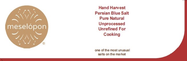 Hand Harvest Persian Blue Salt Pure Natural Unprocessed Unrefined For Cooking Label