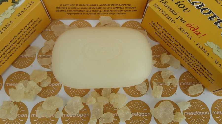 Unisex Soap Bar Enriched With Chios Mastic 3x120gr For All Skin Types Zoom