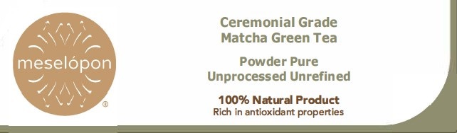 Ceremonial Grade Matcha Green Tea Powder Pure Unprocessed Unrefined Label